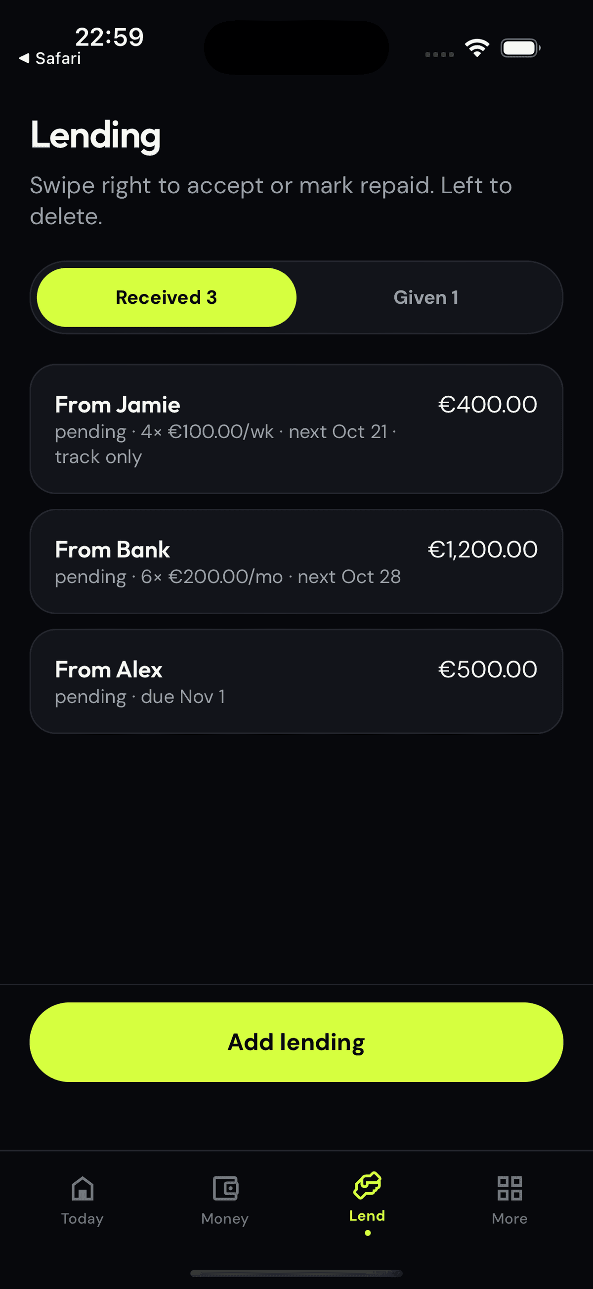 Payday screen 3